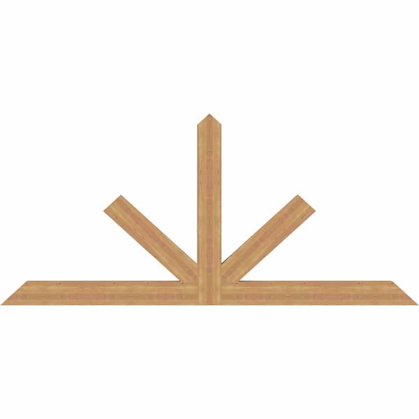 Ekena Millwork Saratoga Timber Gable Bracket, Western Red Cedar, 96"W x 44"H x 3 1/2"D x 5 1/2"F, 11/12 Pitch GBW096X44X0406SAR00SWR - main
